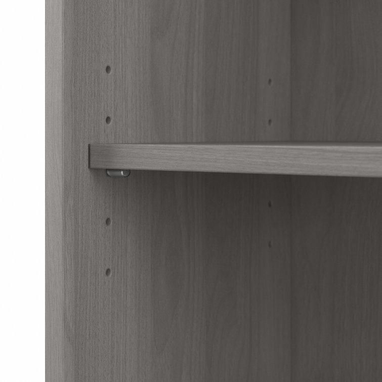 Adjustable Modern Gray 5-Shelf Traditional Bookcase