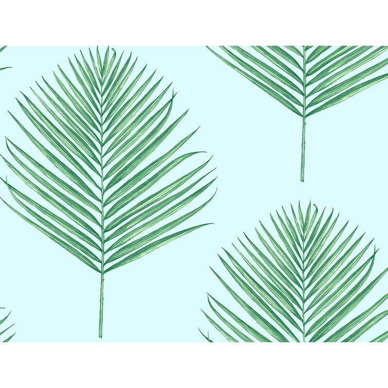 Celeste and Jade Vinyl Floral Peel and Stick Wallpaper Roll