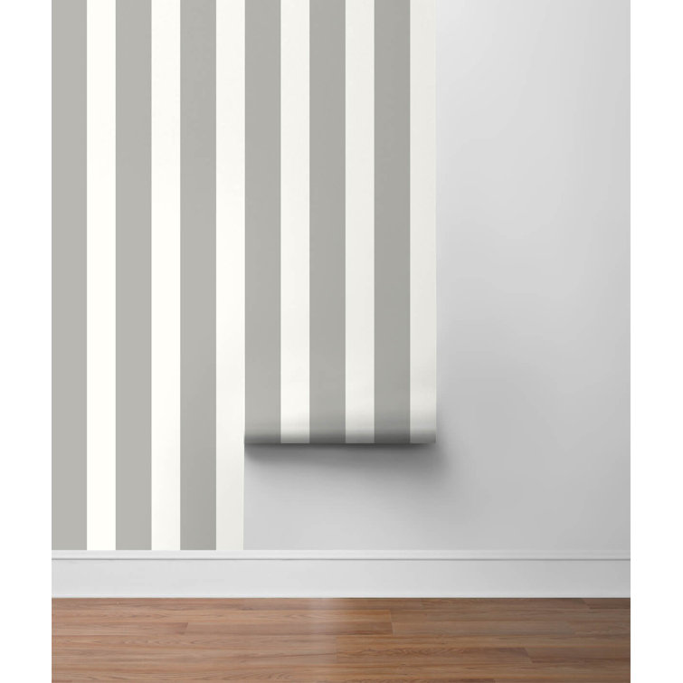 Argos Grey and White Striped Peel & Stick Wallpaper