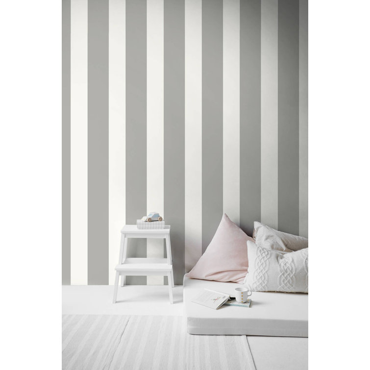 Argos Grey and White Striped Peel & Stick Wallpaper
