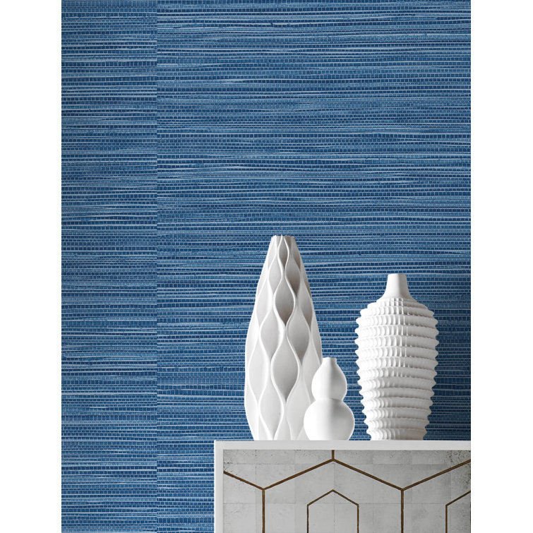 Coastal Blue Luxe Sisal Peel & Stick Wallpaper