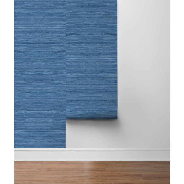 Coastal Blue Luxe Sisal Peel & Stick Wallpaper