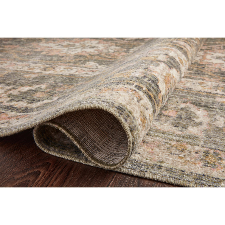 Sage Blush 5' x 7' Handmade Rectangular Easy Care Synthetic Rug