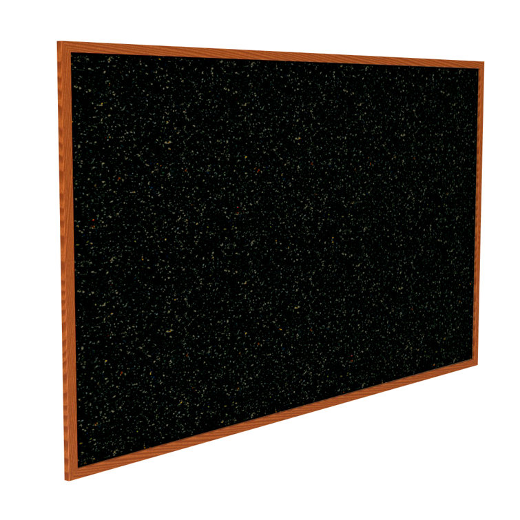 Oak Finish Wood Frame Recycled Rubber Bulletin Board, 36" x 46"