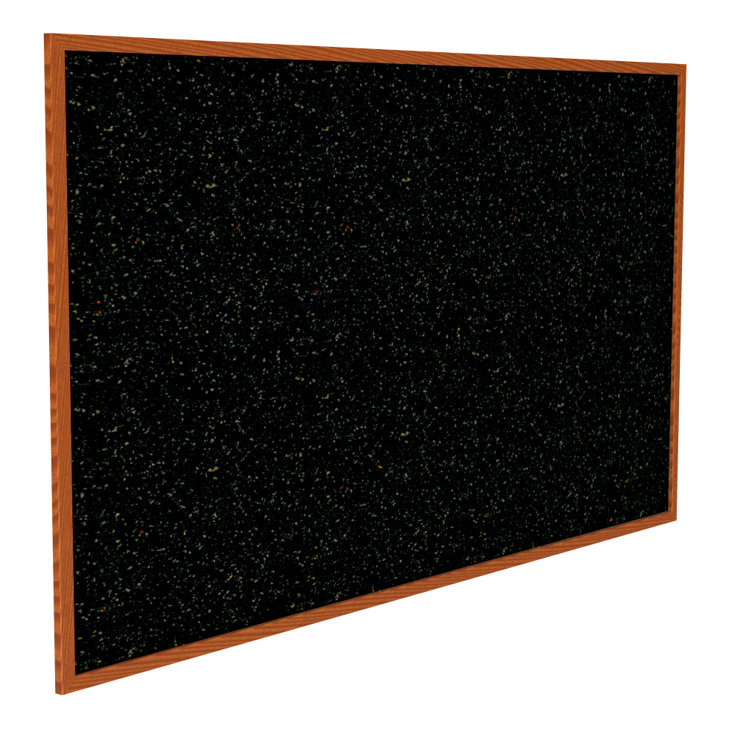 Oak Finish Wood Frame Recycled Rubber Bulletin Board, 36" x 46"