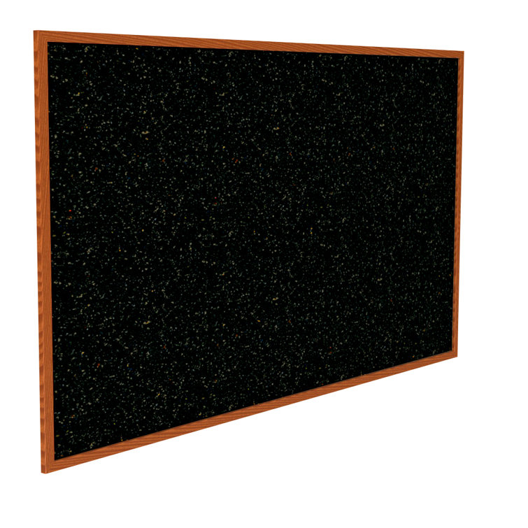 Oak Finish Wood Frame Recycled Rubber Bulletin Board, 36" x 46"