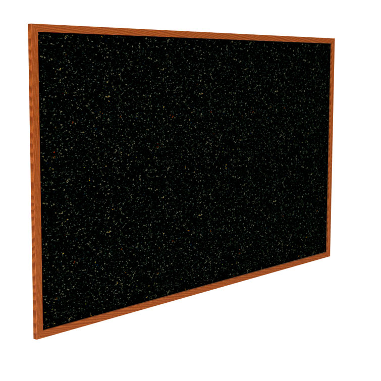 Oak Finish Wood Frame Recycled Rubber Bulletin Board, 36" x 46"