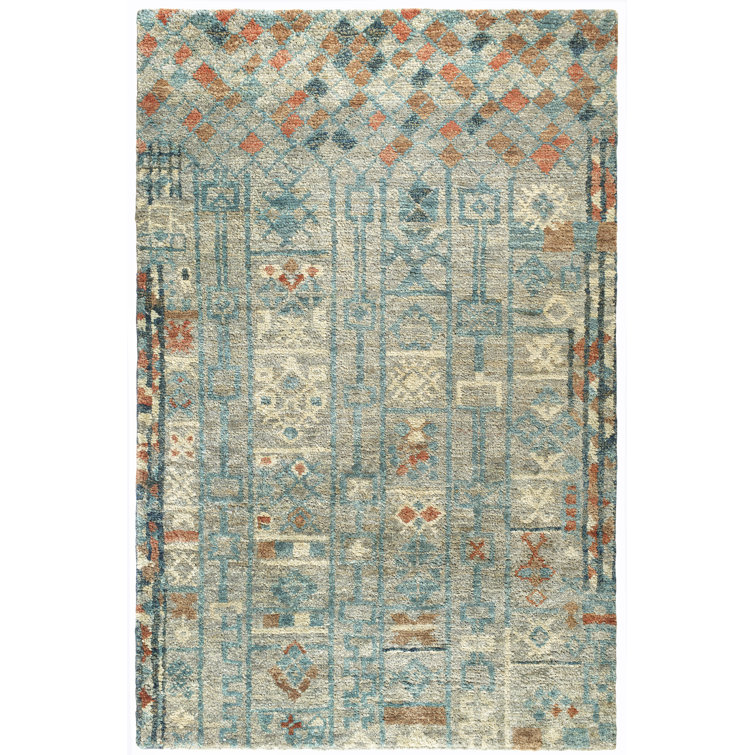 Abstract Silver & Spice 8' x 10' Hand-Knotted Jute Rug