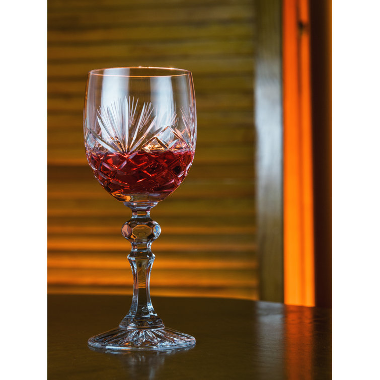 Majestic Crystal 6oz. Crystalized Wine Glass Set of 6
