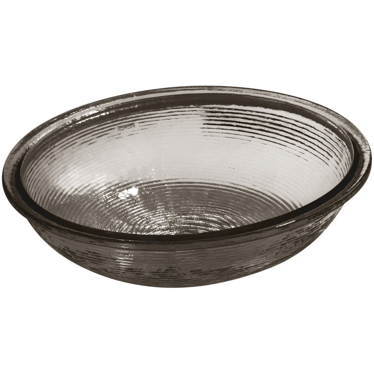 Translucent Doe Oval Glass Undermount Bathroom Sink