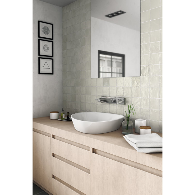 Duchess 4" x 4" Glossy Gray Ceramic Wall Tile