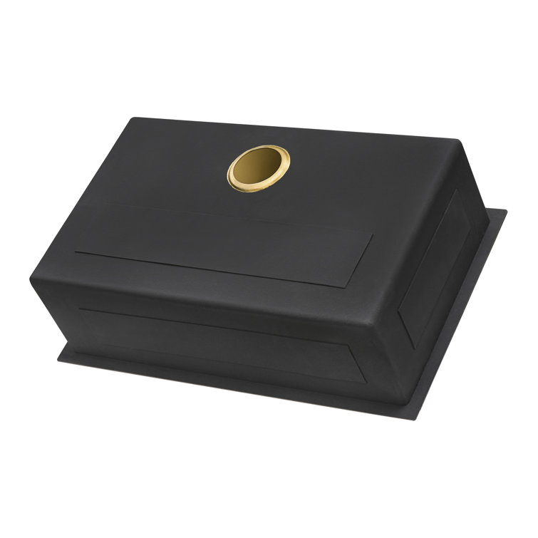 27-Inch Gold Stainless Steel Undermount Single Bowl Kitchen Sink