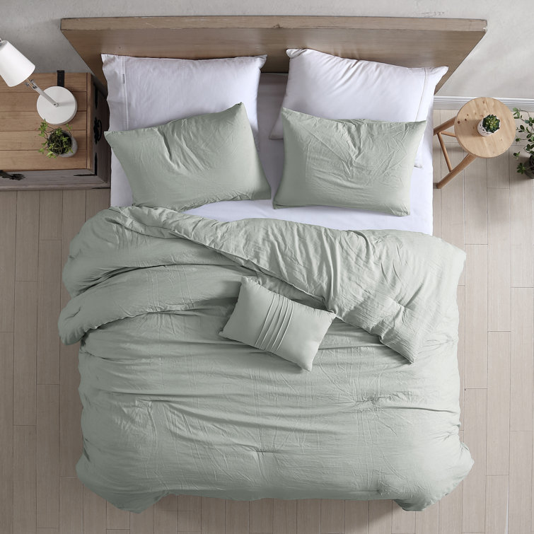 King Spa Green Reversible Down Alternative Microfiber Comforter Set