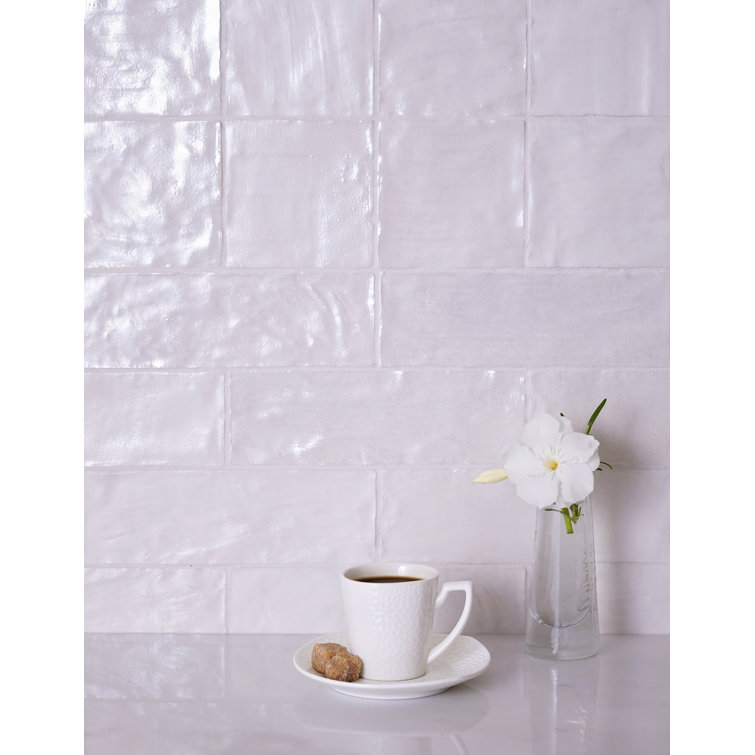 Duchess 4" x 4" Glossy White Ceramic Wall Tile