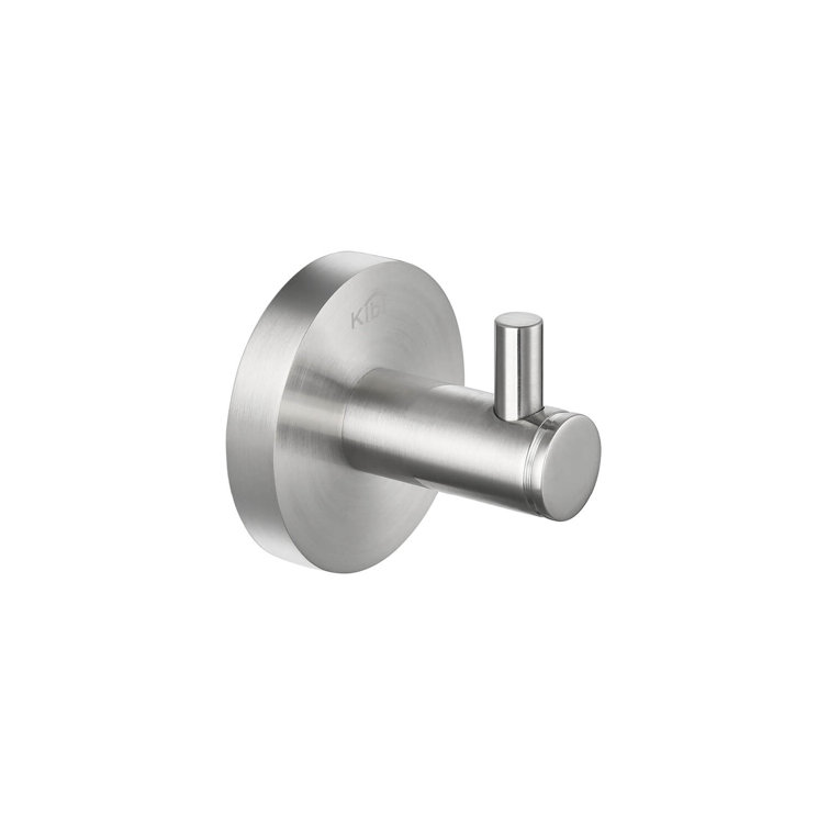 Brushed Nickel Circular Wall Mounted Robe Hook
