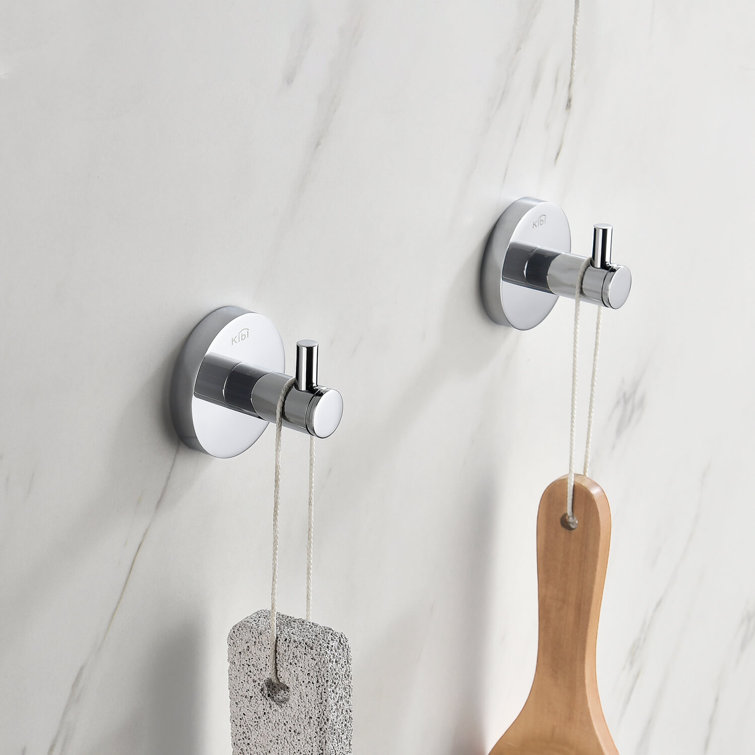 Chrome Circular Wall Mounted Brass Robe Hook