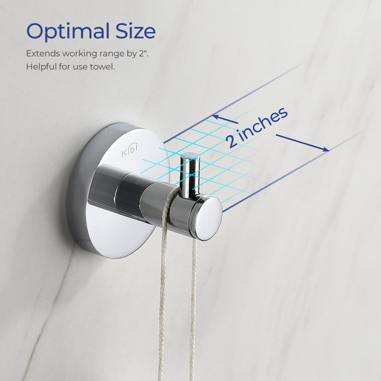 Chrome Circular Wall Mounted Brass Robe Hook
