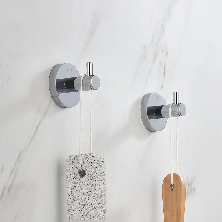 Chrome Circular Wall Mounted Brass Robe Hook