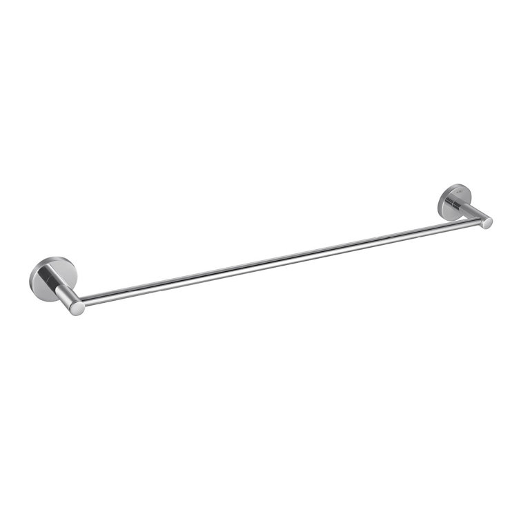 Chrome 24'' Wall Mounted Single Towel Bar