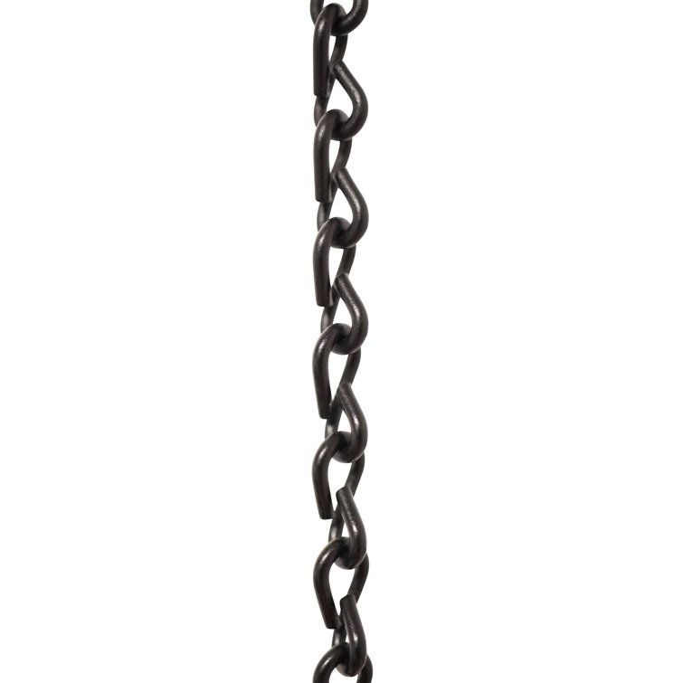 Black Solid Steel Decorative Basket Chain (10 feet)