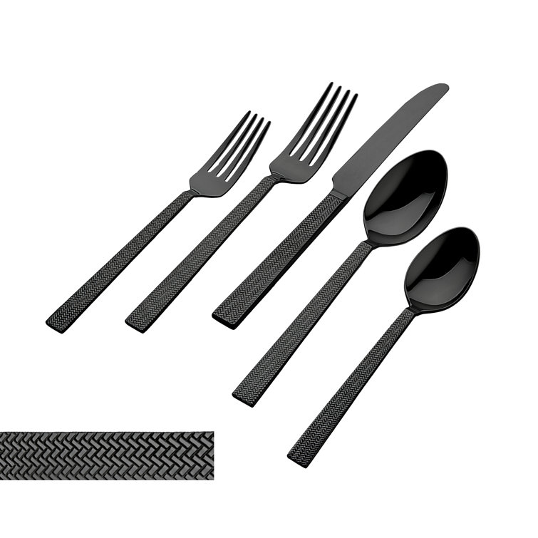 Herringbone 20 Piece 18/10 Stainless Steel Flatware Set