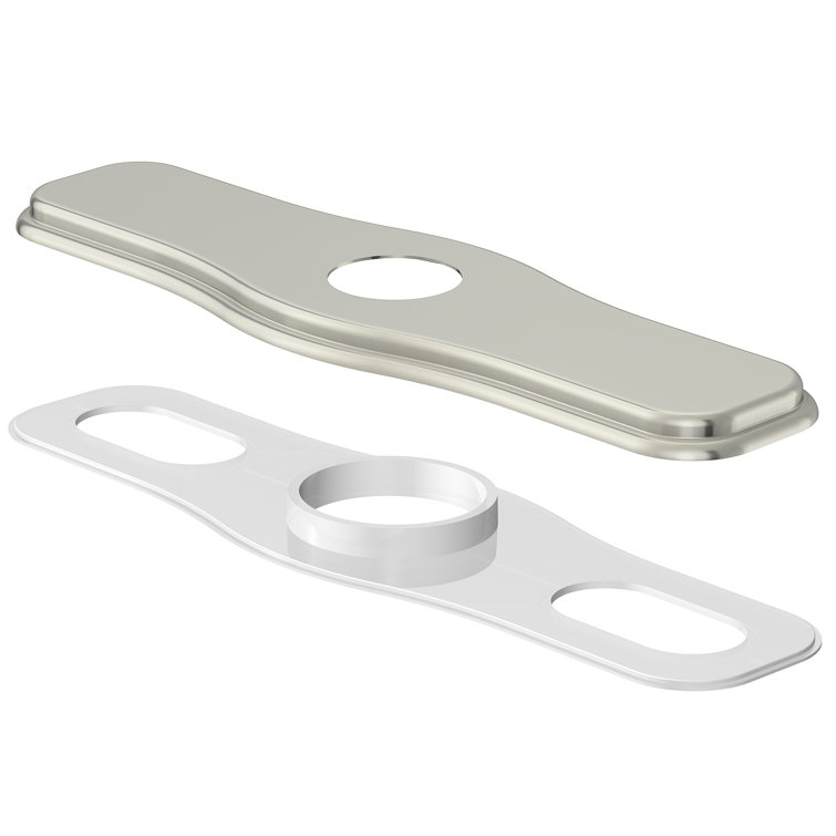 Brushed Nickel 8" Centerset Faucet Cover Plate