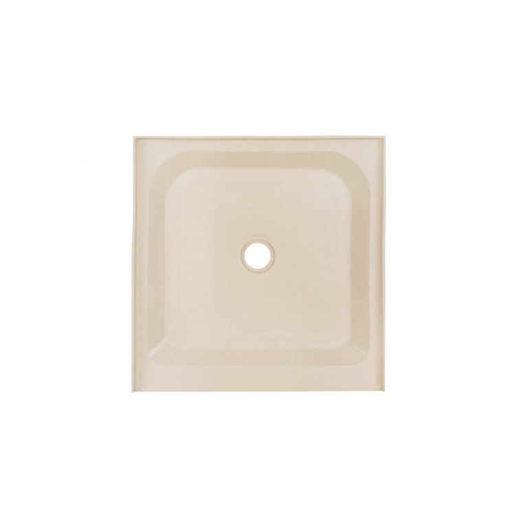 Voltaire 48" x 36" Biscuit Acrylic Shower Base with Left-Hand Drain