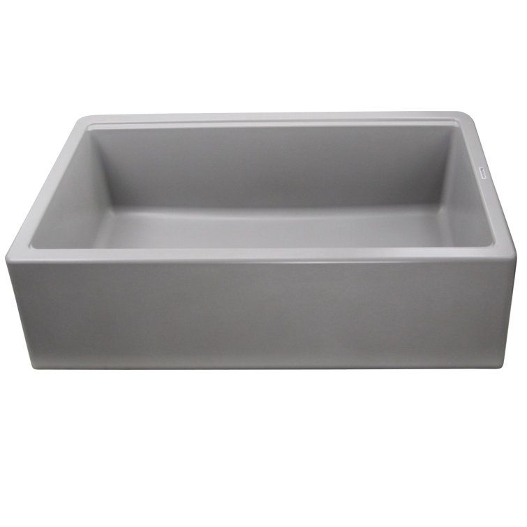 Plymouth 33'' Gray Granite Farmhouse Single Bowl Kitchen Sink