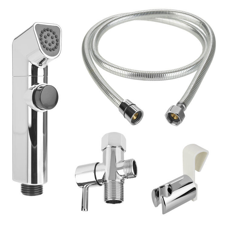 Silver Handheld Bidet Sprayer with Adjustable Water Pressure