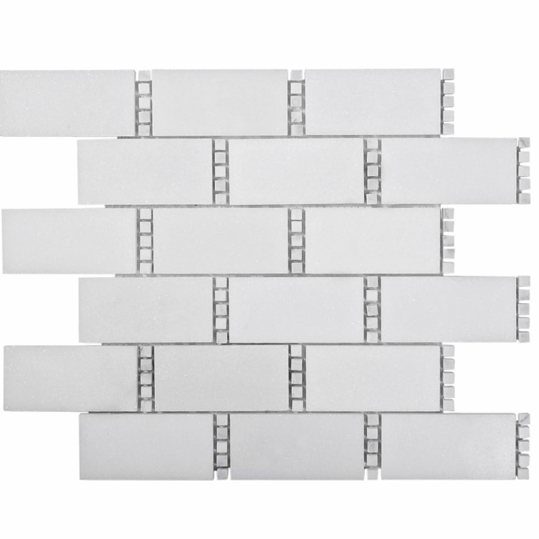 Apollo 13" x 11.7" White Marble Mosaic Wall & Floor Tile