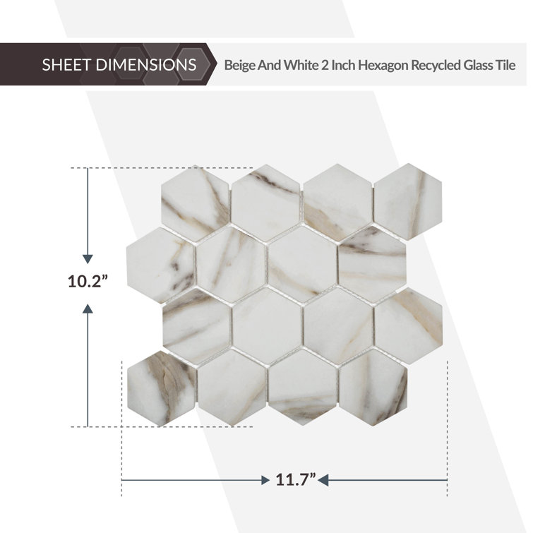Beige Hexagonal Matte Mosaic Tile for Kitchen and Bathroom