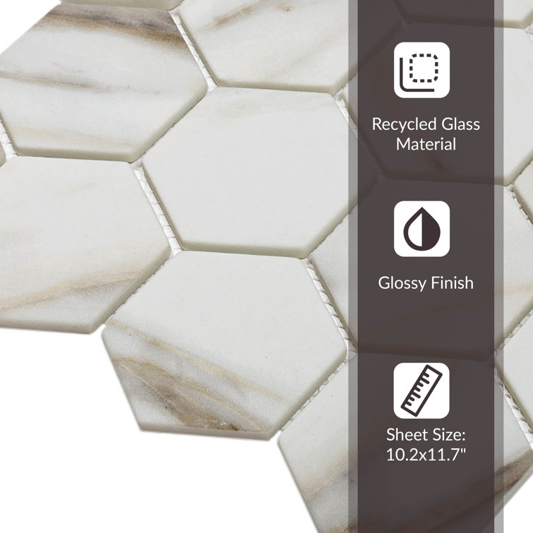 Beige Hexagonal Matte Mosaic Tile for Kitchen and Bathroom