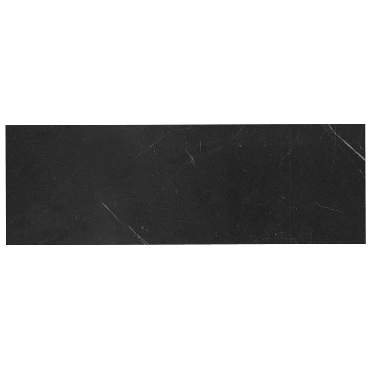 4" x 12" Black Marble Subway Wall & Floor Tile