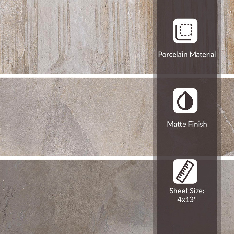 Apollo 4" x 12" Matte Brown Porcelain Subway Tile