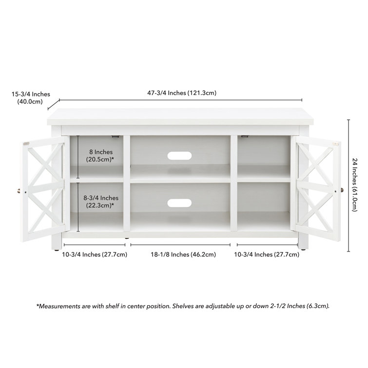 White Oak 47'' TV Stand with Cabinets
