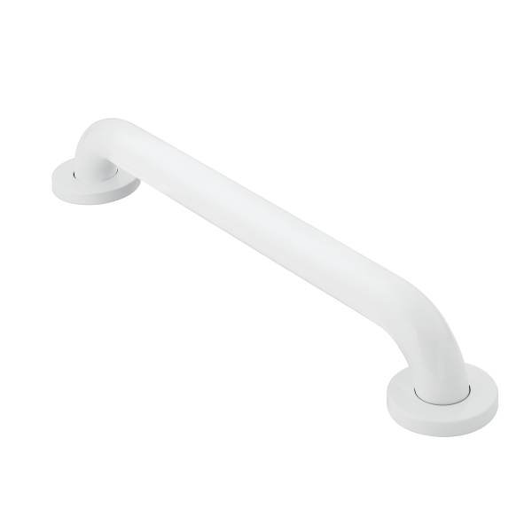 White Stainless Steel 36-Inch Wall Mount Grab Bar