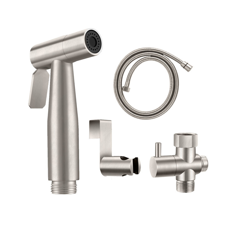 Brushed Nickel Stainless Steel Handheld Bidet Sprayer Set
