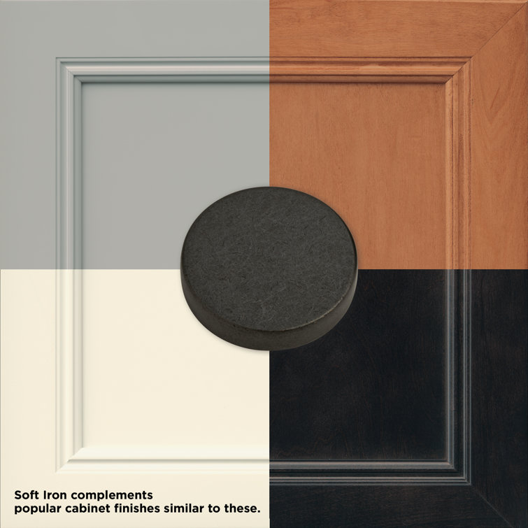 Webber Matte Black Square Iron Cabinet Knob 10-Pack