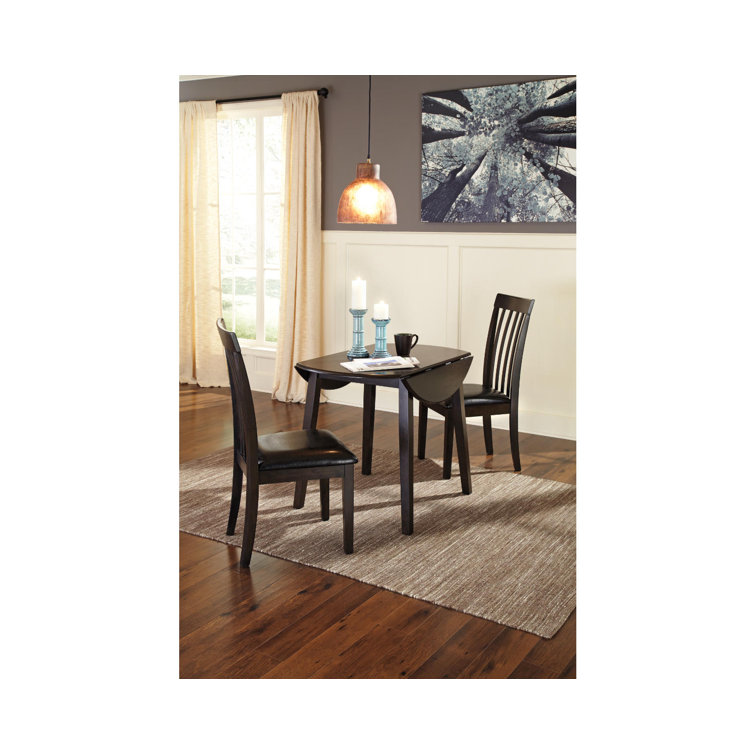 Transitional Dark Brown Birch Veneer 36" Round Extendable Dining Table