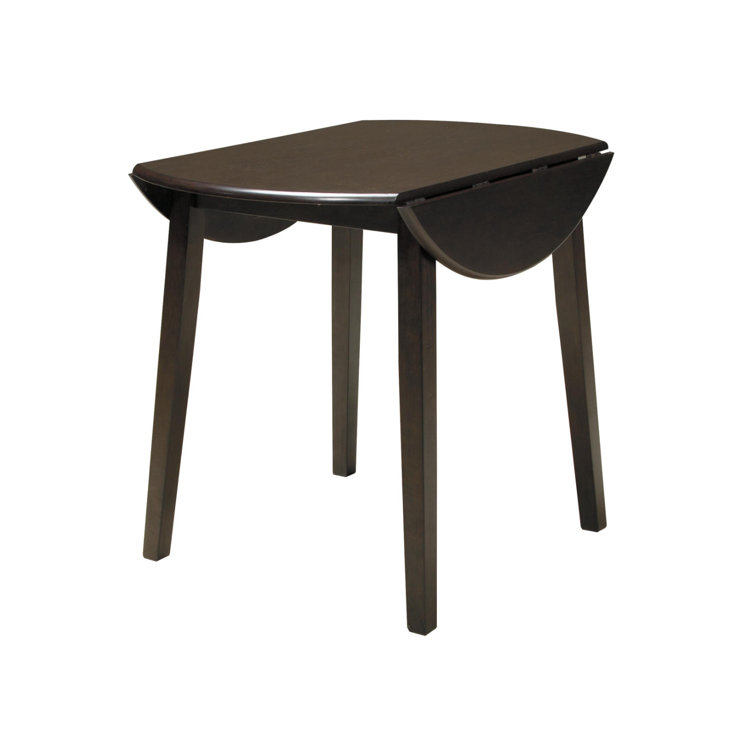 Transitional Dark Brown Birch Veneer 36" Round Extendable Dining Table