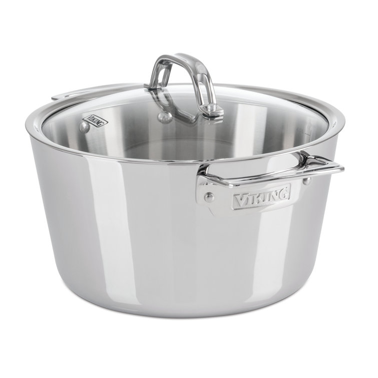 5.2 Qt Stainless Steel Dutch Oven with Glass Lid