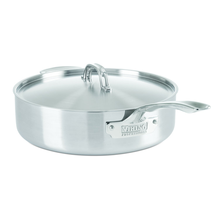 Viking Professional 6.4 Qt Stainless Steel Saute Pan with Lid