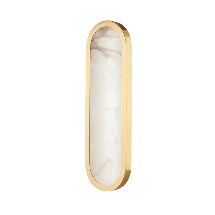 Aged Brass and Alabaster LED Wall Sconce
