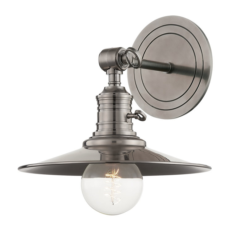 Antique Nickel Dimmable Sconce with Machined Details