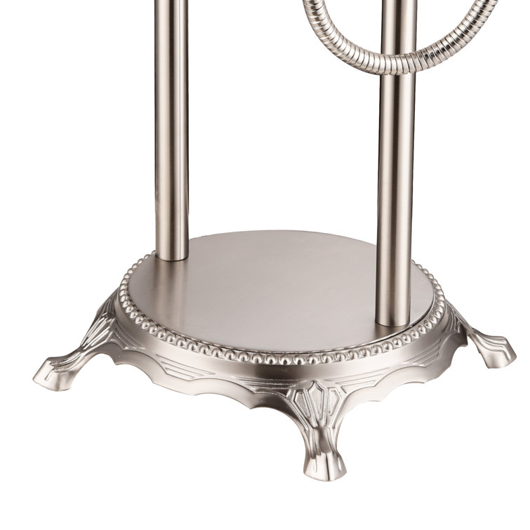 Brushed Nickel Traditional Freestanding Clawfoot Tub Faucet with Handheld Shower