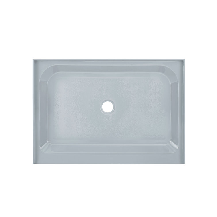 Voltaire 48" x 36" Gray Acrylic Single-Threshold Shower Base