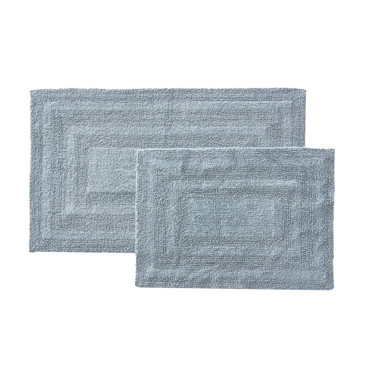 Logan Green Cotton 2 Piece Bath Rug Set
