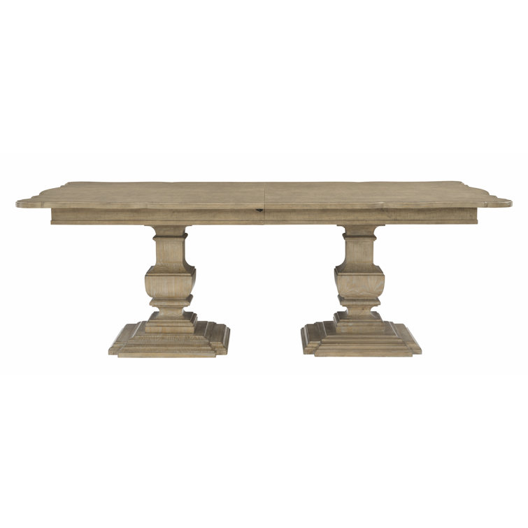 Reclaimed Pine Extendable Rectangular Dining Table in Rustic Brown
