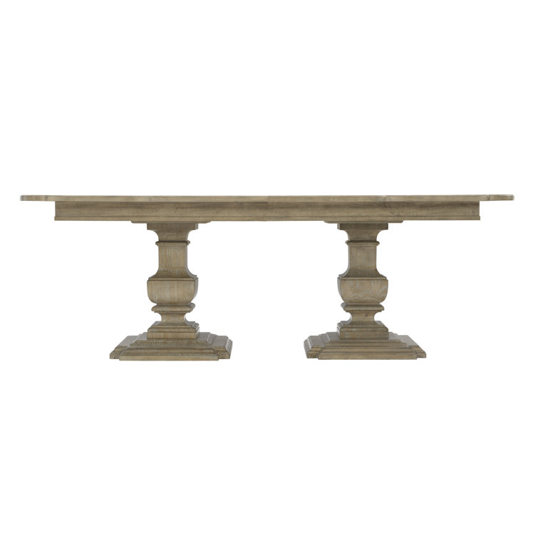 Reclaimed Pine Extendable Rectangular Dining Table in Rustic Brown