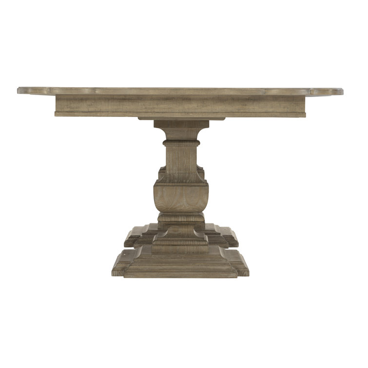 Reclaimed Pine Extendable Rectangular Dining Table in Rustic Brown